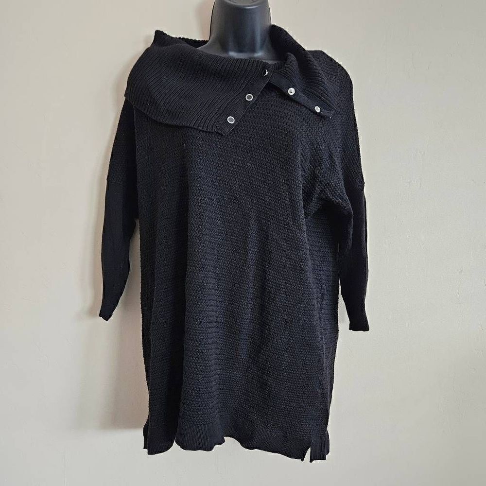 White House Black Market Buttoned Cowl Neck Sweater